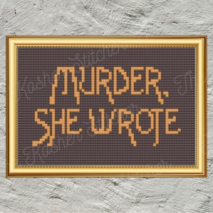 Murder, She Wrote cross stitch pattern pdf instant download - classic TV Show