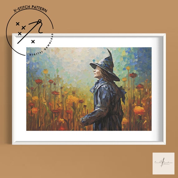 On to Oz Counted Cross Stitch Pattern, Downloadable DMC Cross Stitch Chart, Fairytale X-Stitch Pattern, PDF, DMC