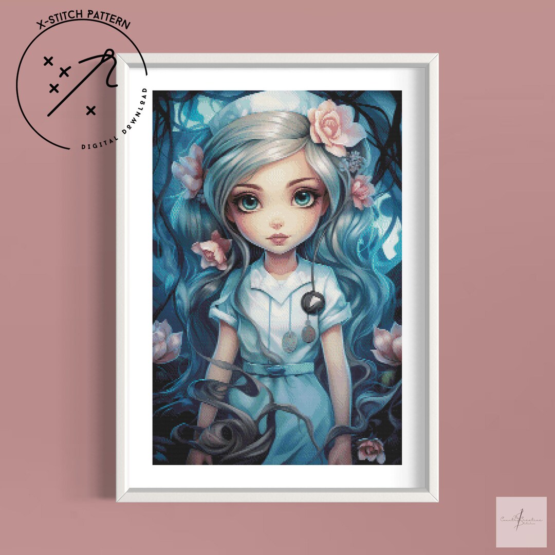The Nurse Counted Cross Stitch Pattern, Full Cover X Stitch