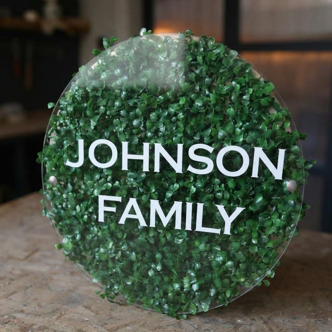 Custom Family Name Door Sign, Front Door Hanger, Personalized ...