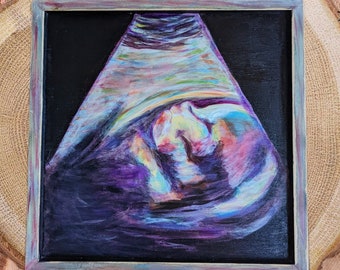 Rainbow Baby Ultrasound Painting