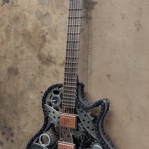Custom Metal Guitar Sculpture