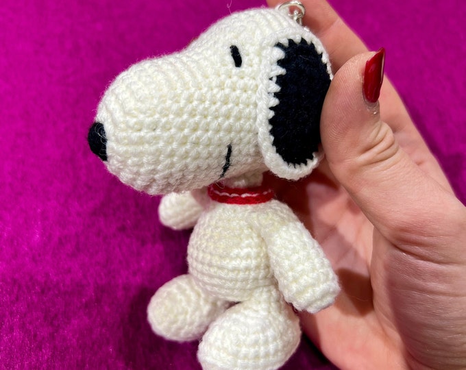 Snoopy Crochet Keychain Etsy
