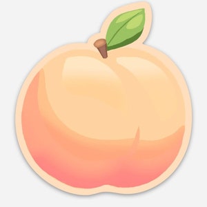 peach sticker | waterproof | summer | decal | cute | pink | bottle sticker | Laptop decal