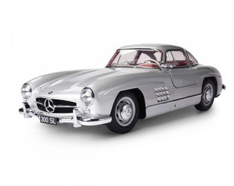 Mercedes 300 SL Gullwing W198 1954 1:8 IXO Kit Model Car Plata 520010112 Regalo de coleccionista Clásico