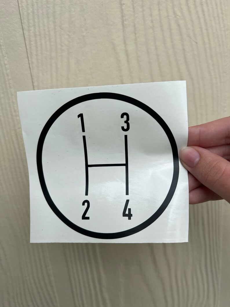 4 Gear Shift Pattern Vinyl Decal Etsy