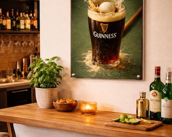 Arte de pared imprimible con salpicaduras de billar Guinness