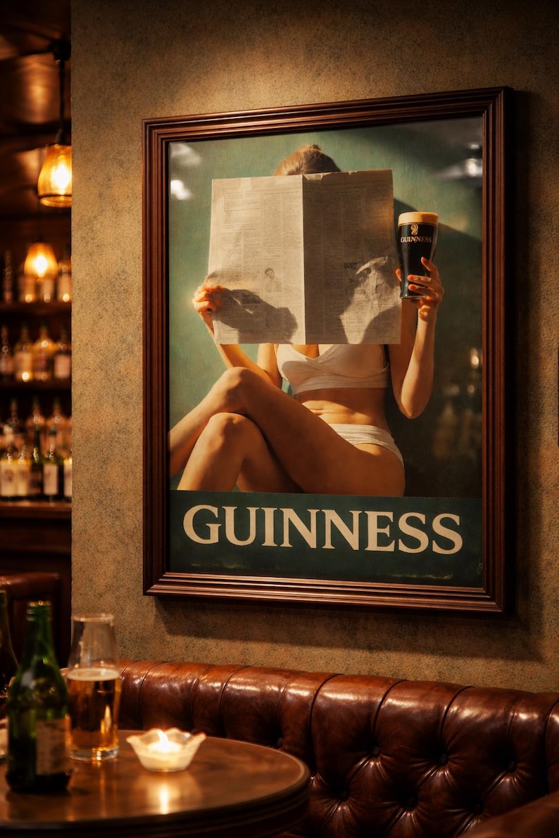 Vintage Guinness-affisch – Utskrivbar väggkonst bild 3