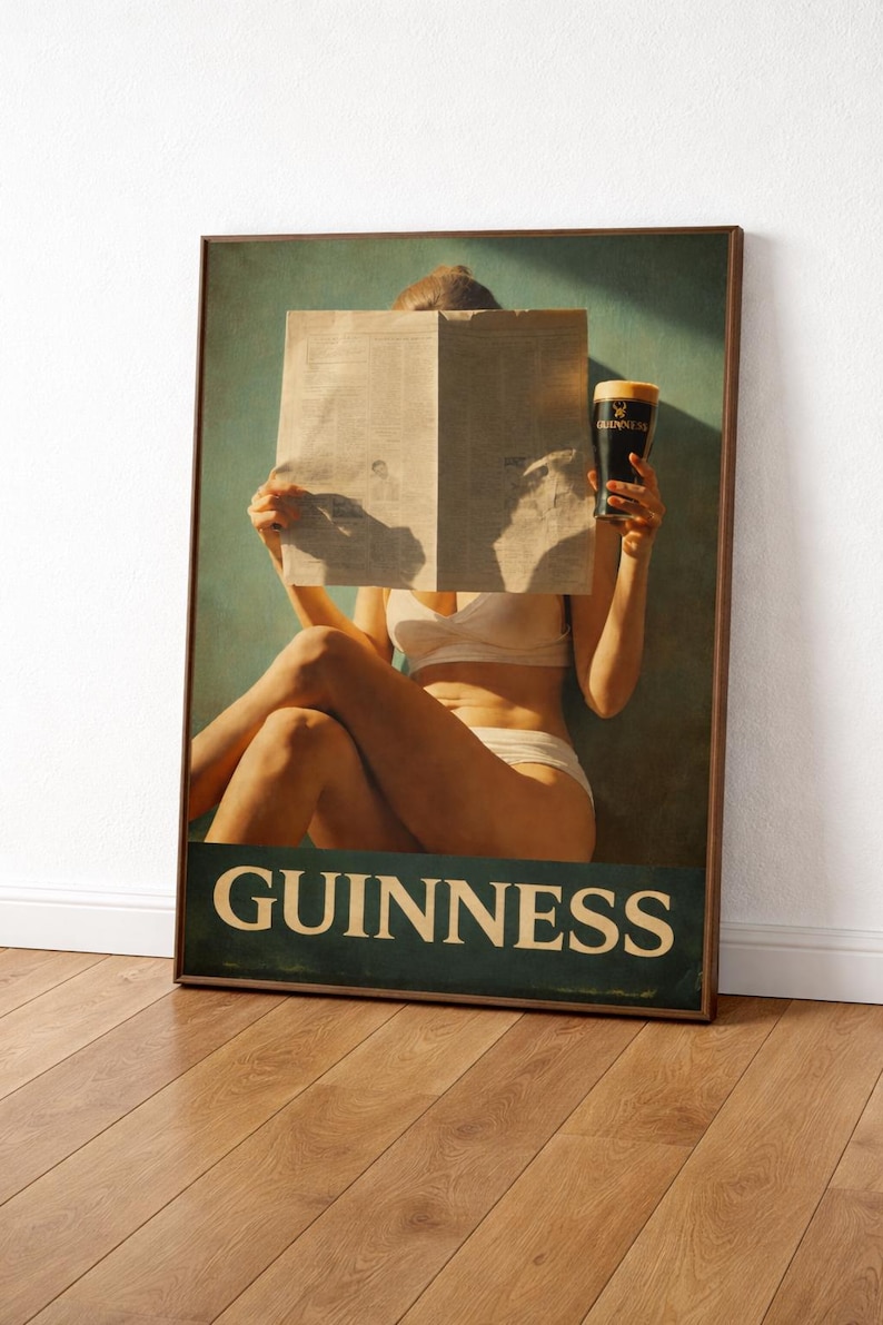 Vintage Guinness-affisch – Utskrivbar väggkonst bild 2