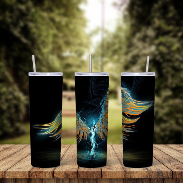 Angel tumbler ontwerp, 20 oz skinny tumbler ontwerp, sublimatie afbeelding, tumbler wrap, Angel cup, Angel sublimatie, tumbler ontwerp, 20oz