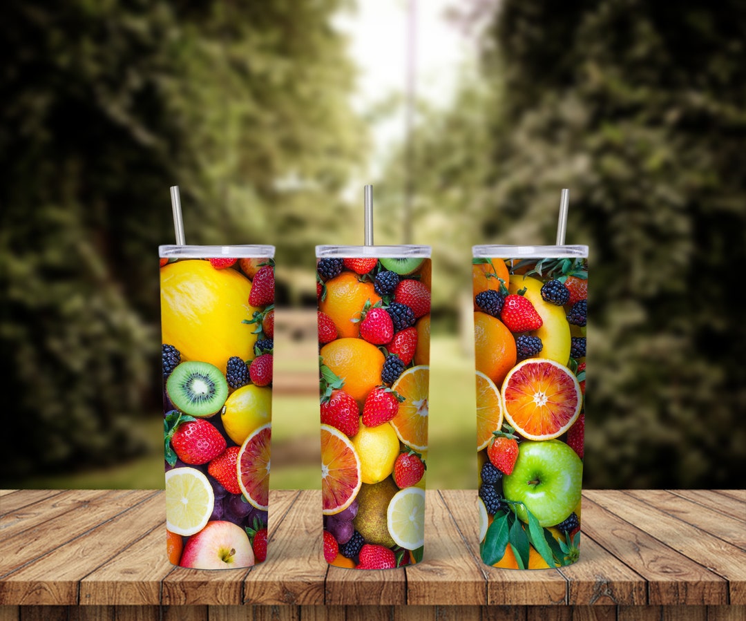 Fruits Tumbler Design, 20 Oz Skinny Tumbler Design, Sublimation Image