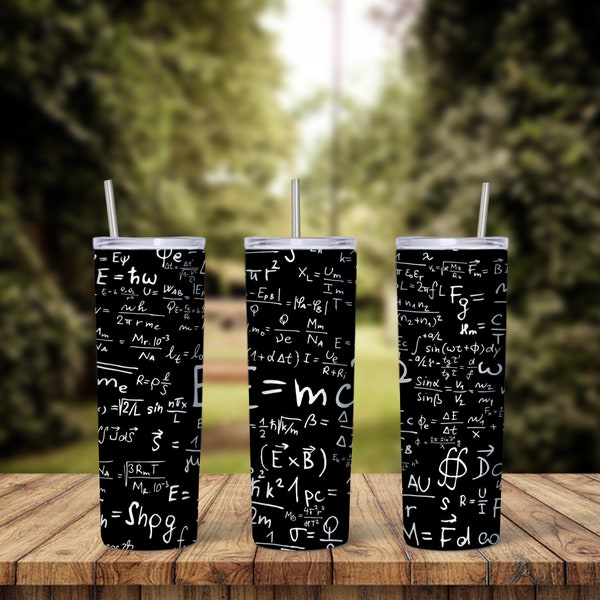 Physics tumbler design, 20 oz skinny tumbler design, sublimation image, tumbler wrap, Physics cup, Physics sublimation, tumbler design, 20oz