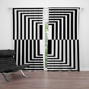 Geometric Illusion Curtain: 3D Vortex Optical Feng Shui Decor