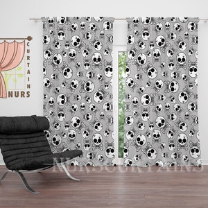 Skull Pattern Curtain, Gothic Room Curtain, Blackout Curtain, Gothic Decor, Horror Curtain, Scary Curtain, Gothic Gift