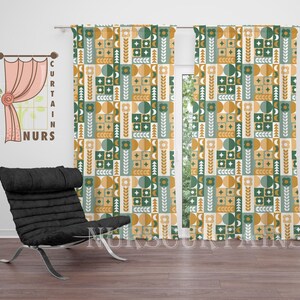 Boho Blackout Curtain: Ethnic Bohemian Motif, Living Room Decor