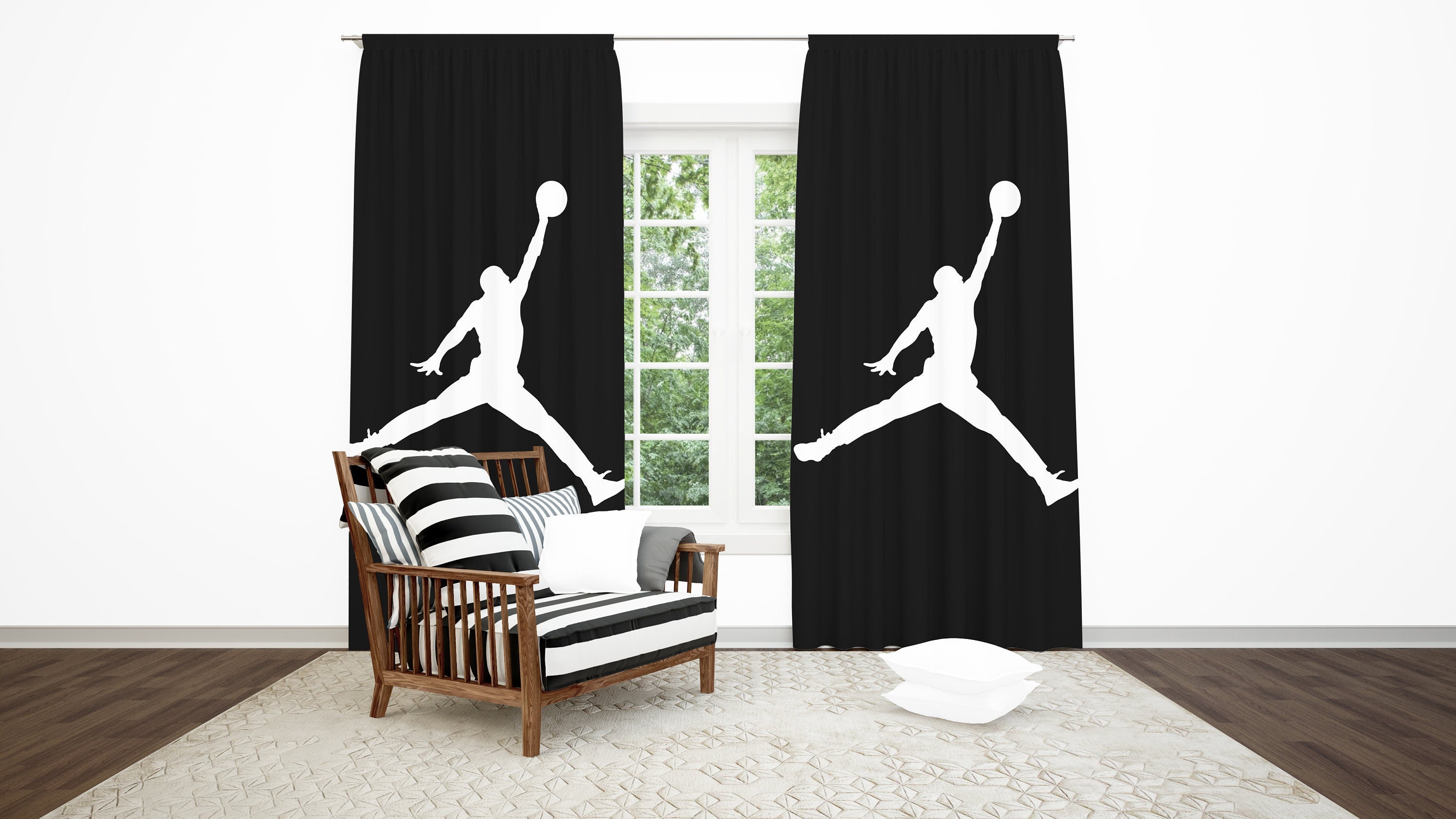 Sports Decor Shower Curtain American Football Leather Laces Fun