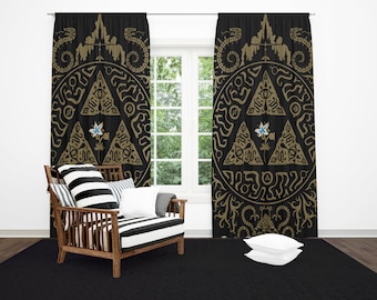 Legend of Zelda Curtain: Game Room Decor, Breath of the Wild Art