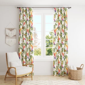Birds and Leaf Shower Curtain, Window Curtain, Blackout Curtains for Living Room and Bedroom, New Home Gift, Christmas Gift