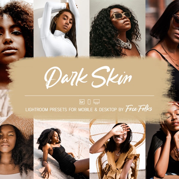 15 Lightroom Presets | Mobile & Desktop | Dark Skin Presets | Ebony Presets | Brown Skin Presets | Melanin Presets | Black Skin Presets