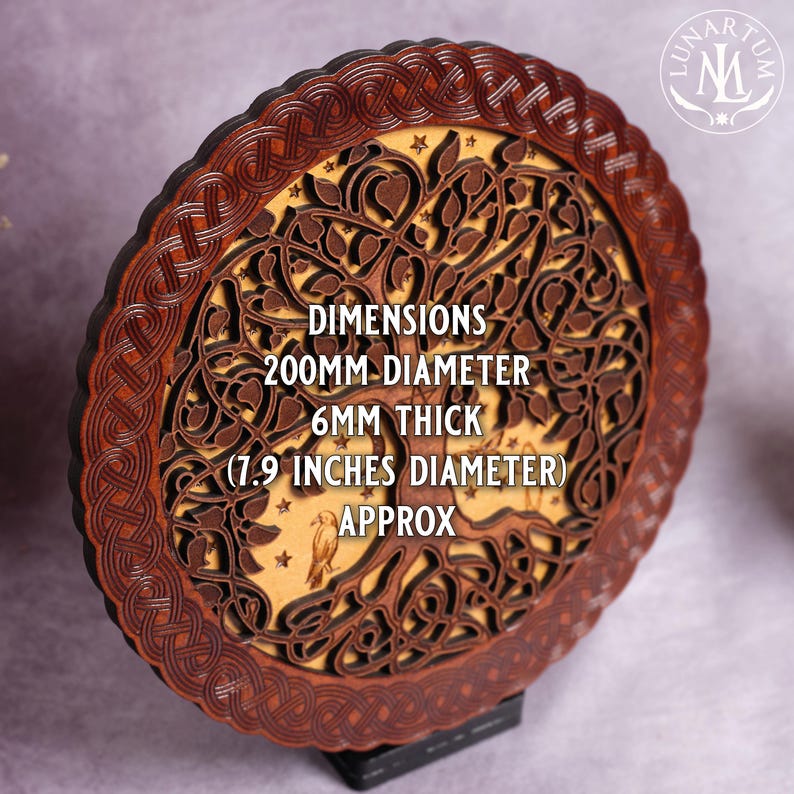 Keltischer Baum des Lebens Wandbehang • Wicca & Pagan Altar Dekoration • Handgefertigte spirituelle Kunst Bild 3