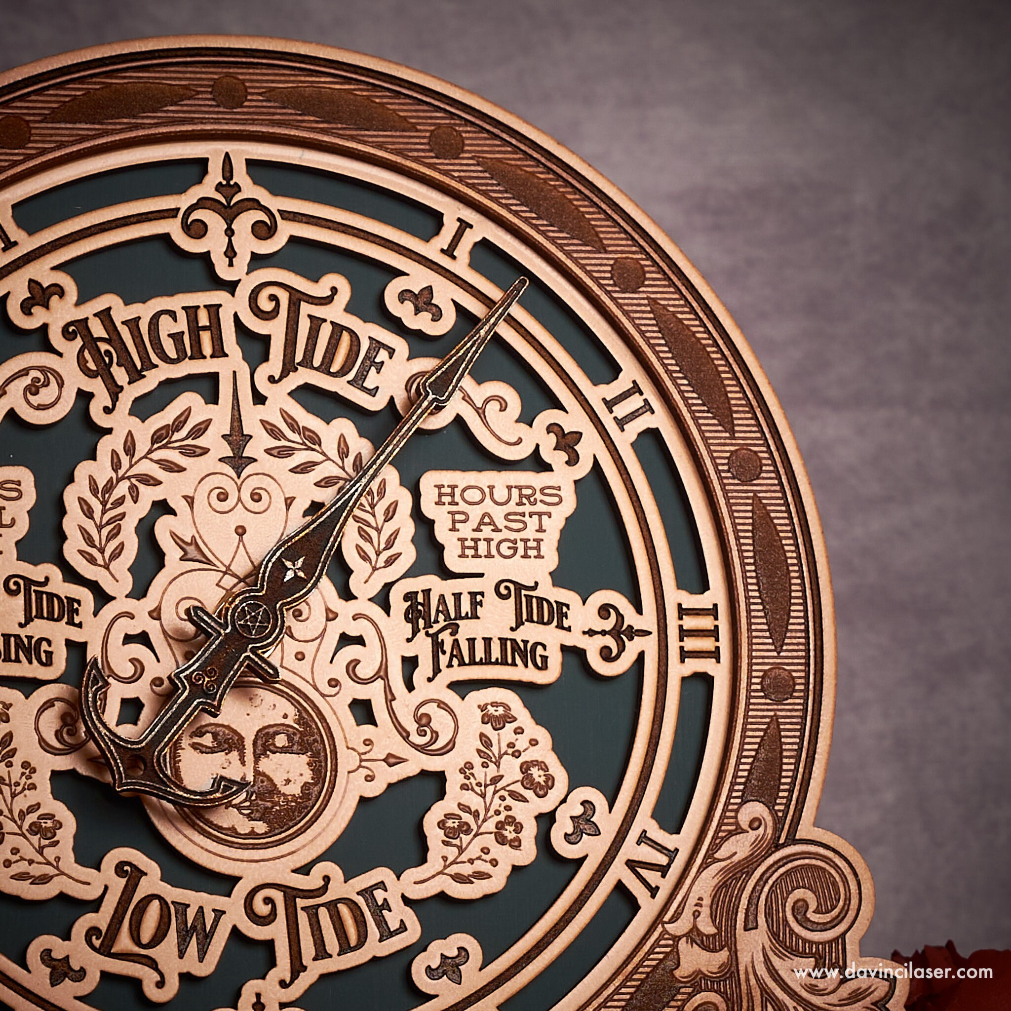 Universal Tide Clock in a Vintage Victorian Style Wall Hanging for