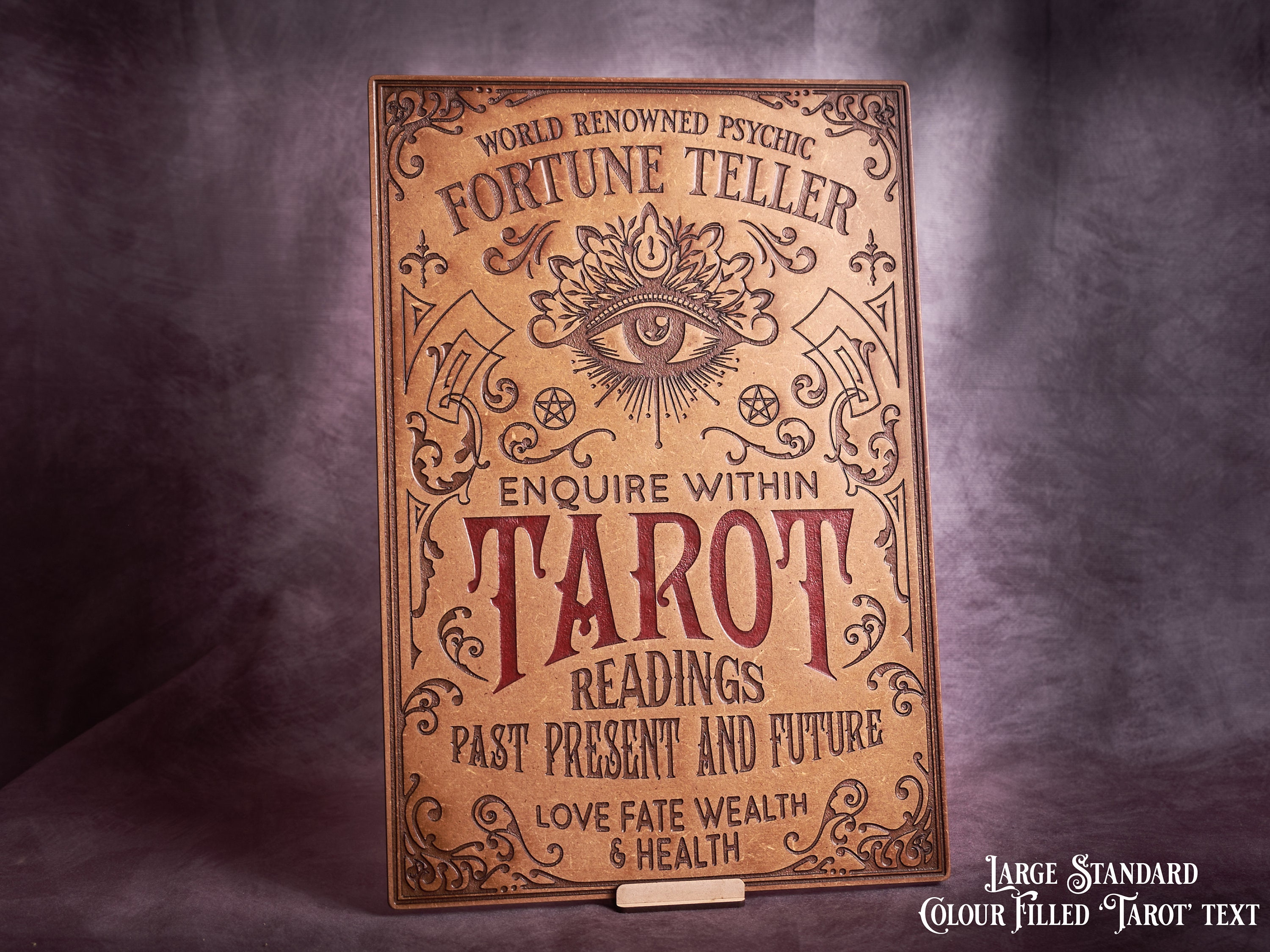 Custom Fortune Teller Sign Tarot Reading Sign Clairvoyant Sign, Personalized Gift Vintage