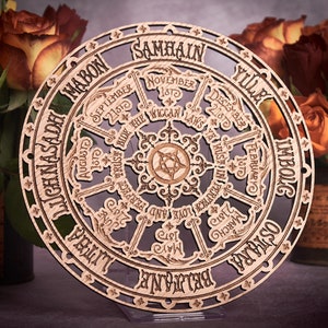 Wiccan Pagan Wheel of the Year (Northern) -   Wiccan Decor / Pagan Decor / Celtic - Witchy Gift - Witchy decor - Wall Hanging