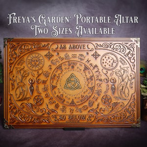 Altar portátil - Wiccan y pagano - Grabados de estilo victoriano vintage - Ideal para uso práctico y regalo de brujería único. Envío rápido
