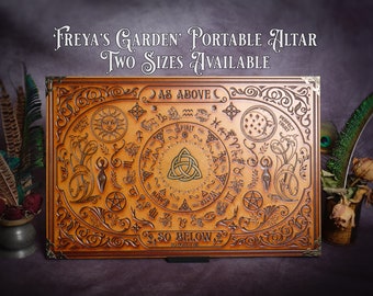 Tragbarer Altar - Wicca und Pagan - Vintage Gravuren im viktorianischen Stil - Ideal für den praktischen Gebrauch und ein einzigartiges witchy Geschenk. Schneller Versand