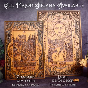 Carte de tarot à accrocher au mur - Tous les arcanes majeurs - Le jeu de serveurs Rider - Magnifiquement décoré et très détaillé - Un cadeau wicca et païen idéal
