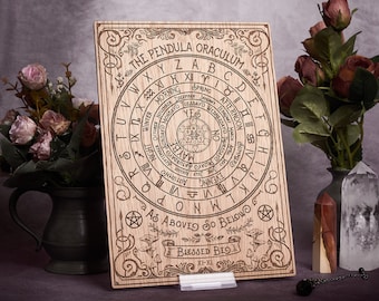 Wiccan Oak Veneer Pendulum Board – Fortune Telling, A4 Size