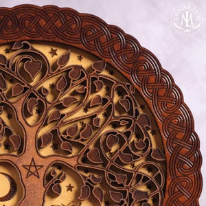 Keltischer Baum des Lebens Wandbehang • Wicca & Pagan Altar Dekoration • Handgefertigte spirituelle Kunst Bild 5