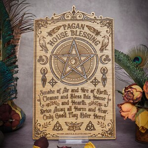 Pagan House Blessing Beautiful Little Wall Hanging Piece of Witchcraft ...