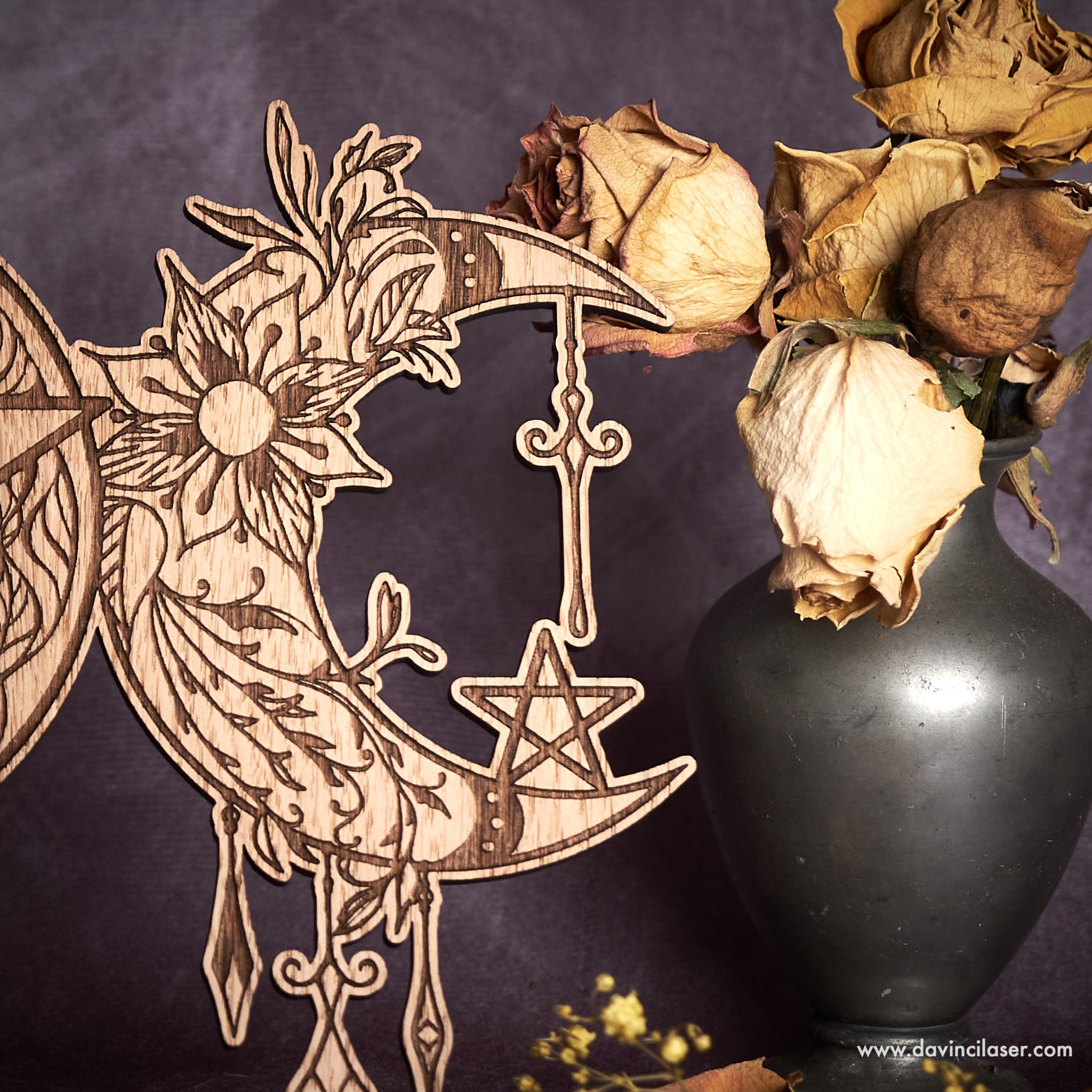 Witching Wares Triple Moon Magic Hanging Ornament 7.5cm
