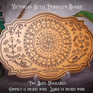 Le chasseur de fantômes - pendule en bois gravée - deux tailles disponibles - outil de divination et de radiesthésie - cadeau et décoration wicca pagan Witchy