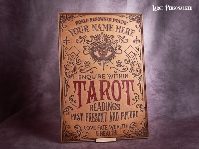 Personalized Fortune Teller Sign Tarot Reading Sign Three Etsy