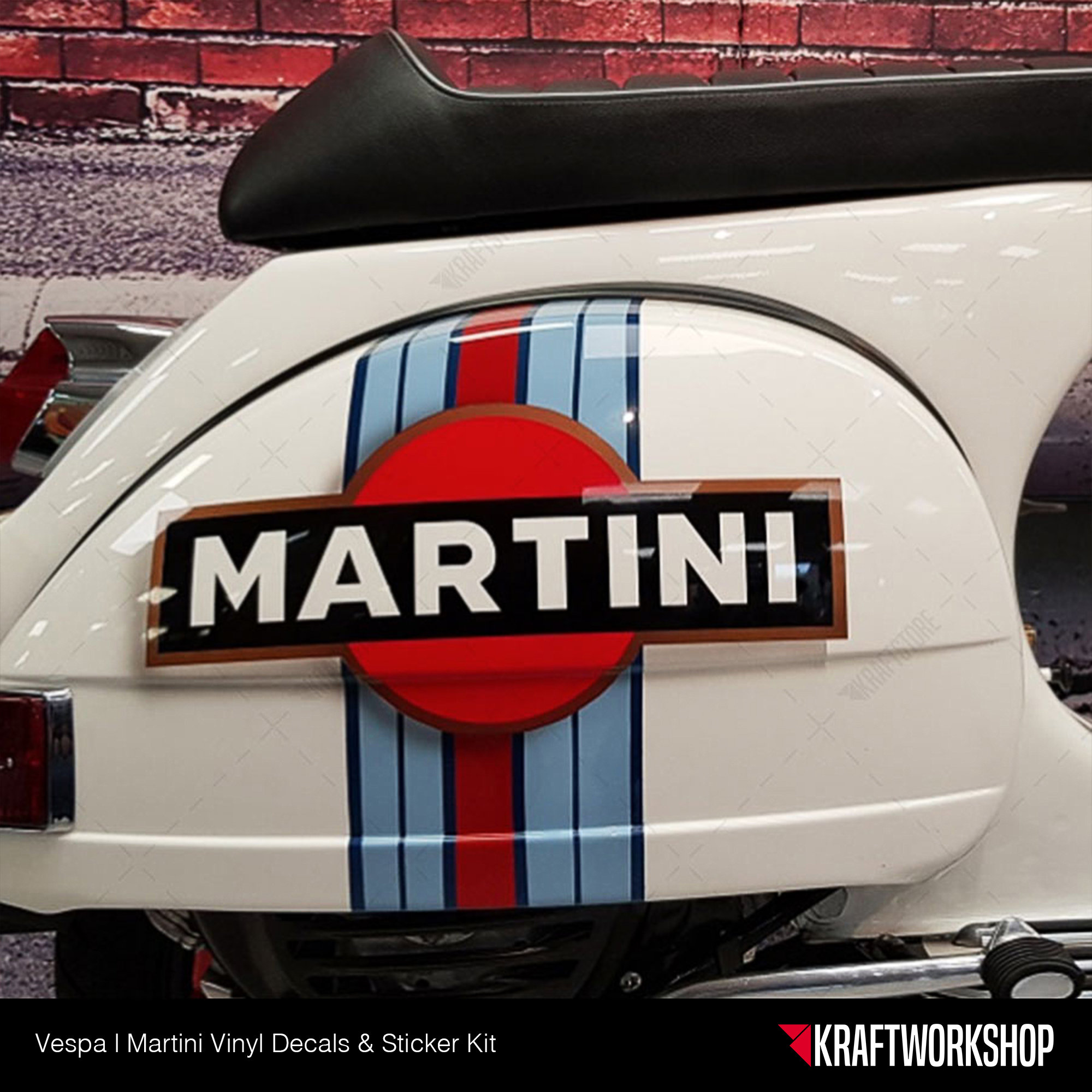 Martini Custom Seitenstreifen Aufkleber/Vinyls - Star Sam