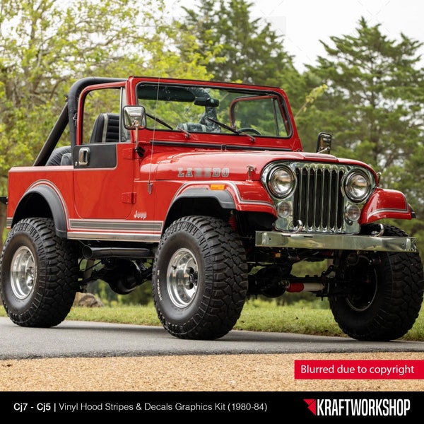 Jeep Cj5 Hood Decal Etsy
