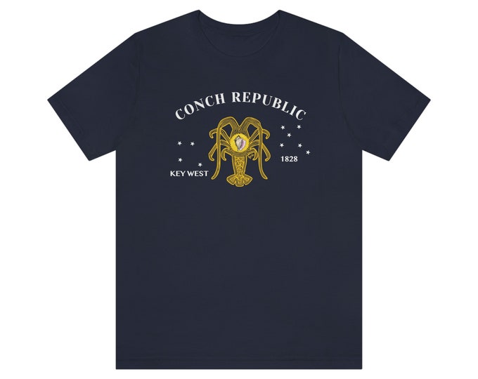 Featured listing image: Conch Republic Lobster Flag Tee - Lobster Season Flag Shirt - Florida Keys T-Shirt - Super Soft Unisex Jersey Short Sleeve Tee