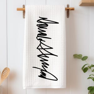 Trump Signature Kitchen Towel - Classy Simple Trump Kitchen Towel - MAGA Trump 2024 - Inauguration Commemorative 45 47 Kitchen Tea Towel