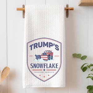 Trump&#39;s Snowflake Removal - Waffle Kitchen Towel - MAGA Trump 2024 - Cute and Funny Trump MAGA Kitchen Tea Towel - Trump Kitchen Towel