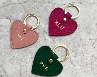 Personalized Green Pebble Leather keychain, Handmade Leather Keychain,