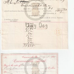 Digital Download Vintage Bank Documents UDC005