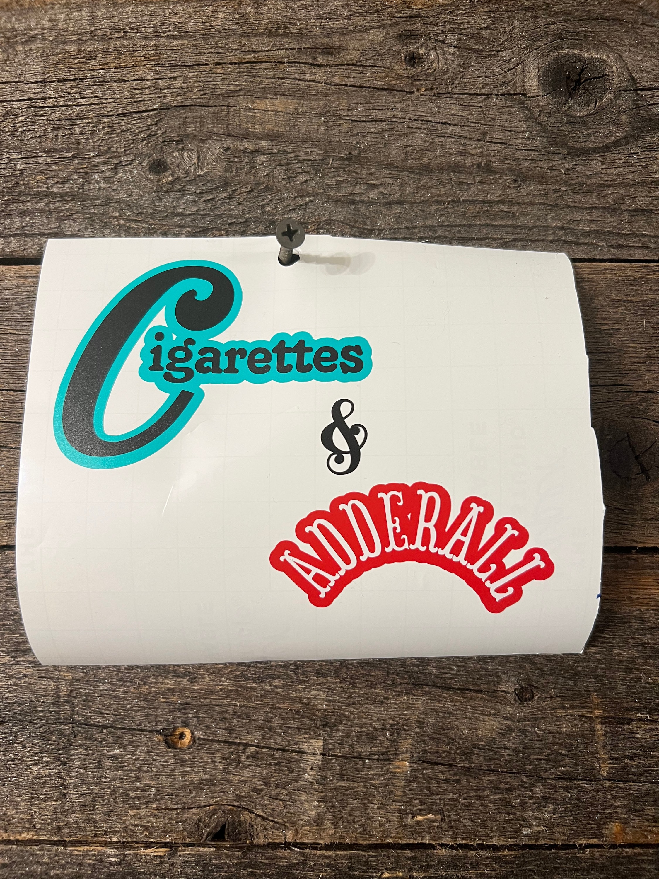 Cigarettes & Adderall Vinyl Sticker, Flatland Cavalry Sticker