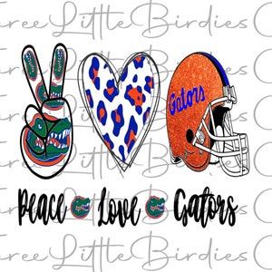 Peace Love and Gators PNG Sublimation,PNG,Instant Digital download,Clipart,Personal Use,Commerical Use