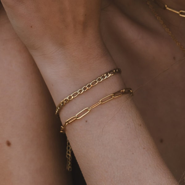 Link Bracelet Gold | Silver Link Bracelet | Golden Bracelet Minimalist | Delicate bracelet | Golden link bracelet