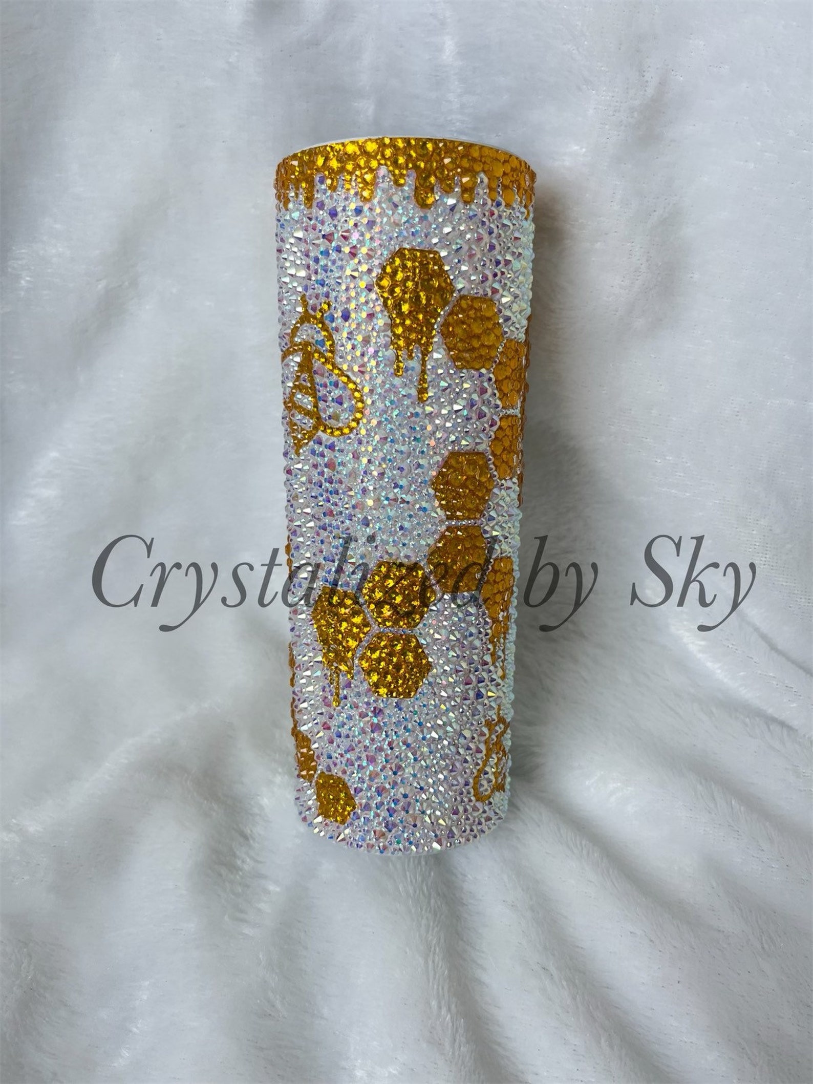 Honeycomb/bumblebee Crystalized 20oz Tumbler - Etsy