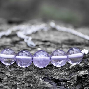 Light Amethyst Crystal Bracelet - Healing Crystals - Gifts for Her - Handcrafted