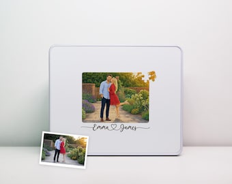 Personalized Jigsaw Puzzle from Your Photo | Storybook Watercolor Scene | Keepsake Tin | Gift for an Anniversary