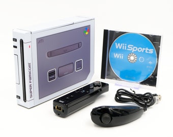 Nintendo Wii Console With Custom SNES Vinyl Wrap - Wii Sports - Choose Your Bundle
